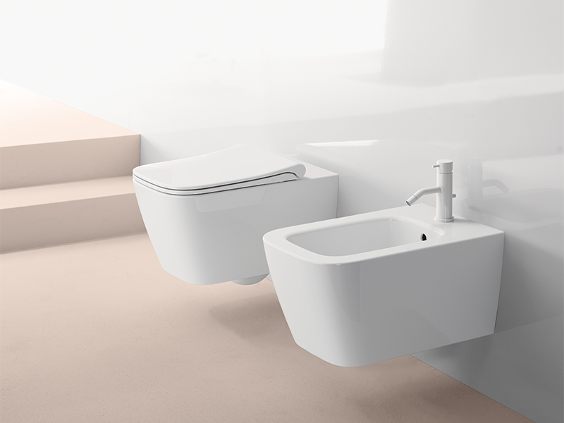 Подвесной безободковый унитаз GSI NUBES 961509 35х55 см, без крепления, белый матовый ФОТО