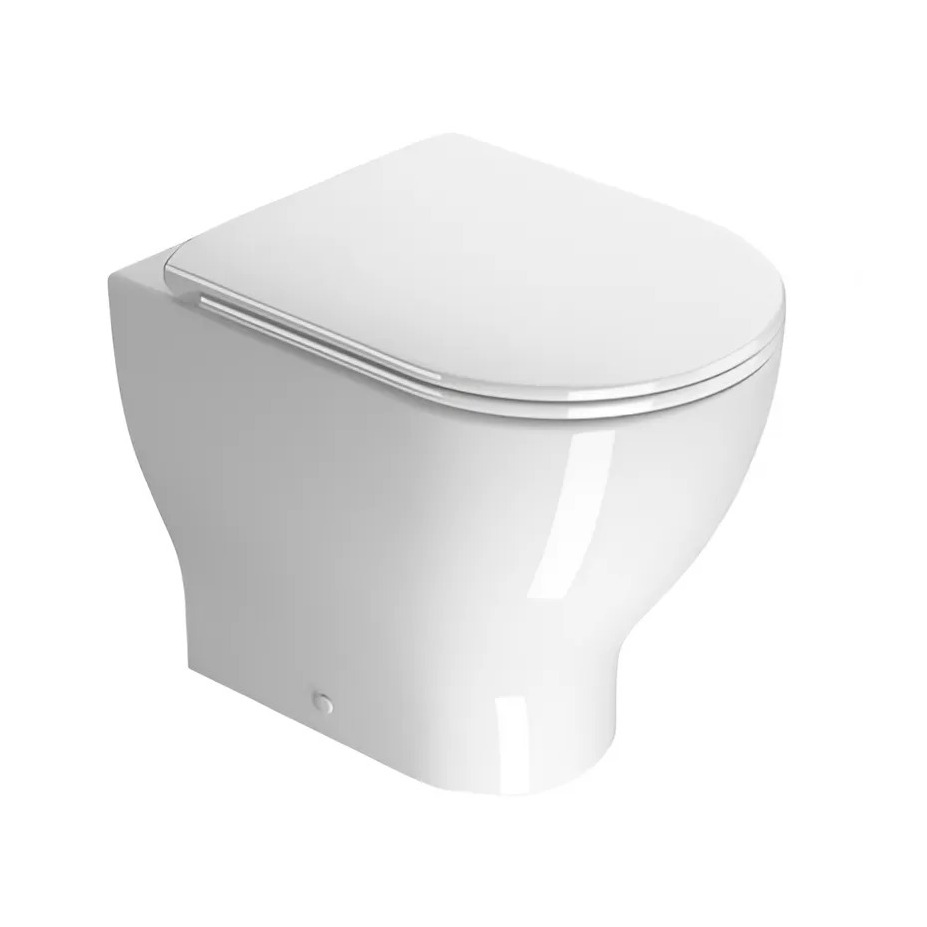 Приставной унитаз GSI City 9110 безободковый 52х35 цена от 25 308 ₽ Фото Приставной унитаз GSI City 9110 безободковый 52х35