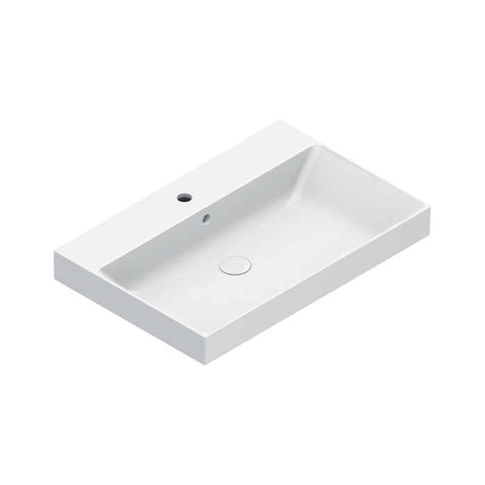 Изображение Раковина Catalano Zero 120751001 75x50 см с 1 отверстием цвет белый глянцевый