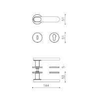 Ручка Olivari Aqua M277B схема