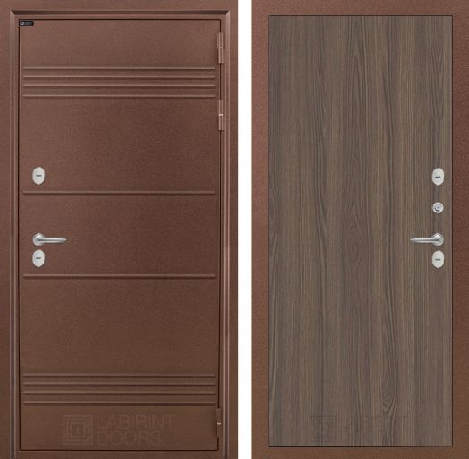 Входная дверь Лабиринт Термо Лайт - 05 Ясень Темный с терморазрывом
