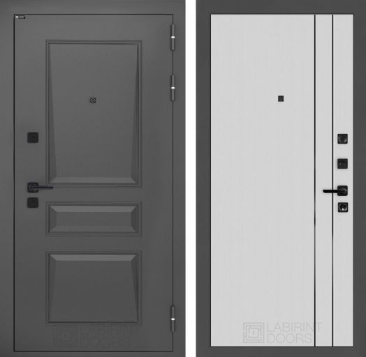 Входная дверь Лабиринт Орлеан - 10 Белый софт рельеф