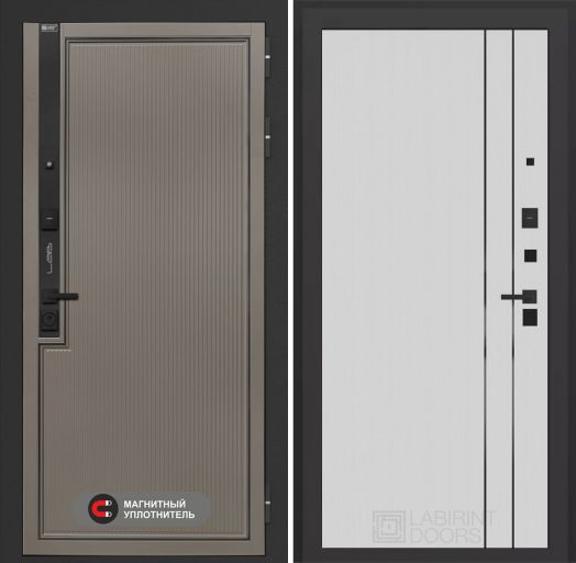 Входная дверь Лабиринт Лаб 1 Про - 10 Белый софт рельеф