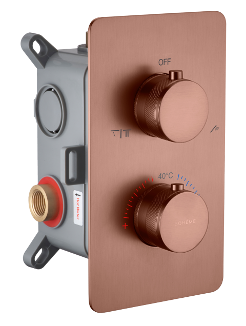 Смеситель встроенный Boheme Cell 134-2 с термостатом 2-х проходной ФОТО