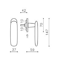 Оконная ручка Olivari Dolmen K276 DK схема