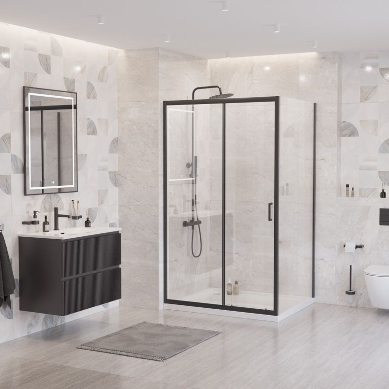 Душевой уголок BelBagno UNO-195-AH-1-110/90-C-NERO