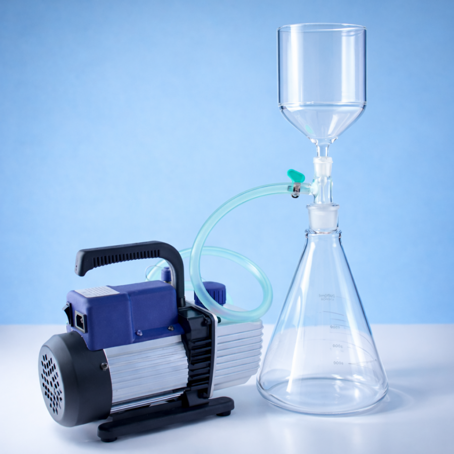 Комплект: Система вакуумной фильтрации "NanoFiltr" на 2000 мл, с воронкой ВФ-125 мм, пор. 16 мкм + насос "Labdevices" 115-SG