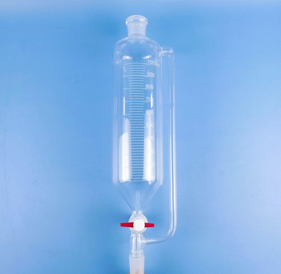 Воронка капельная цилиндрическая Labdevices ВД-2-1000, 1000 мл, с компенсатором давления, шлиф 24/29