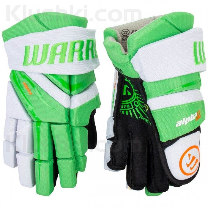 Перчатки Warrior Alpha Deluxe LT (SR) White-Green