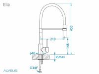 Смеситель для кухни Alveus ELIA CHR 1129024 схема 3
