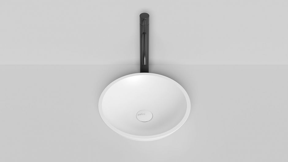 Белая раковина круглая Salini Callista 105 37х37 1101105G ФОТО