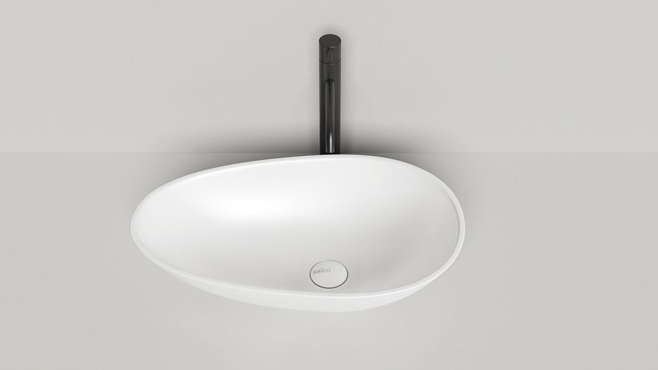 Белая раковина для ванной комнаты Salini Paola овальная 58x35 см 1101101G ФОТО