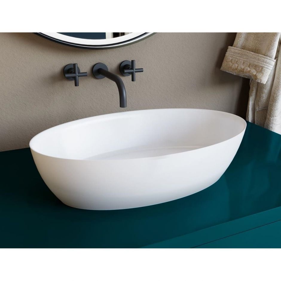 Белая овальная раковина Salini Alda 58х35 ФОТО