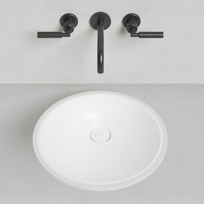 Изображение Белая встраиваемая круглая раковина Salini Marea 08 42х42