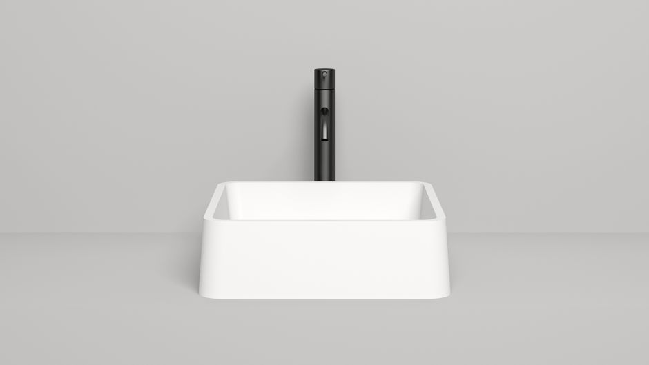 Белая квадратная раковина для ванной комнаты Salini Gloria 302 42x42 см ФОТО