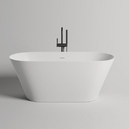 Белая отдельностоящая ванна из искусственного камня Salini Mona 180х80 102911G