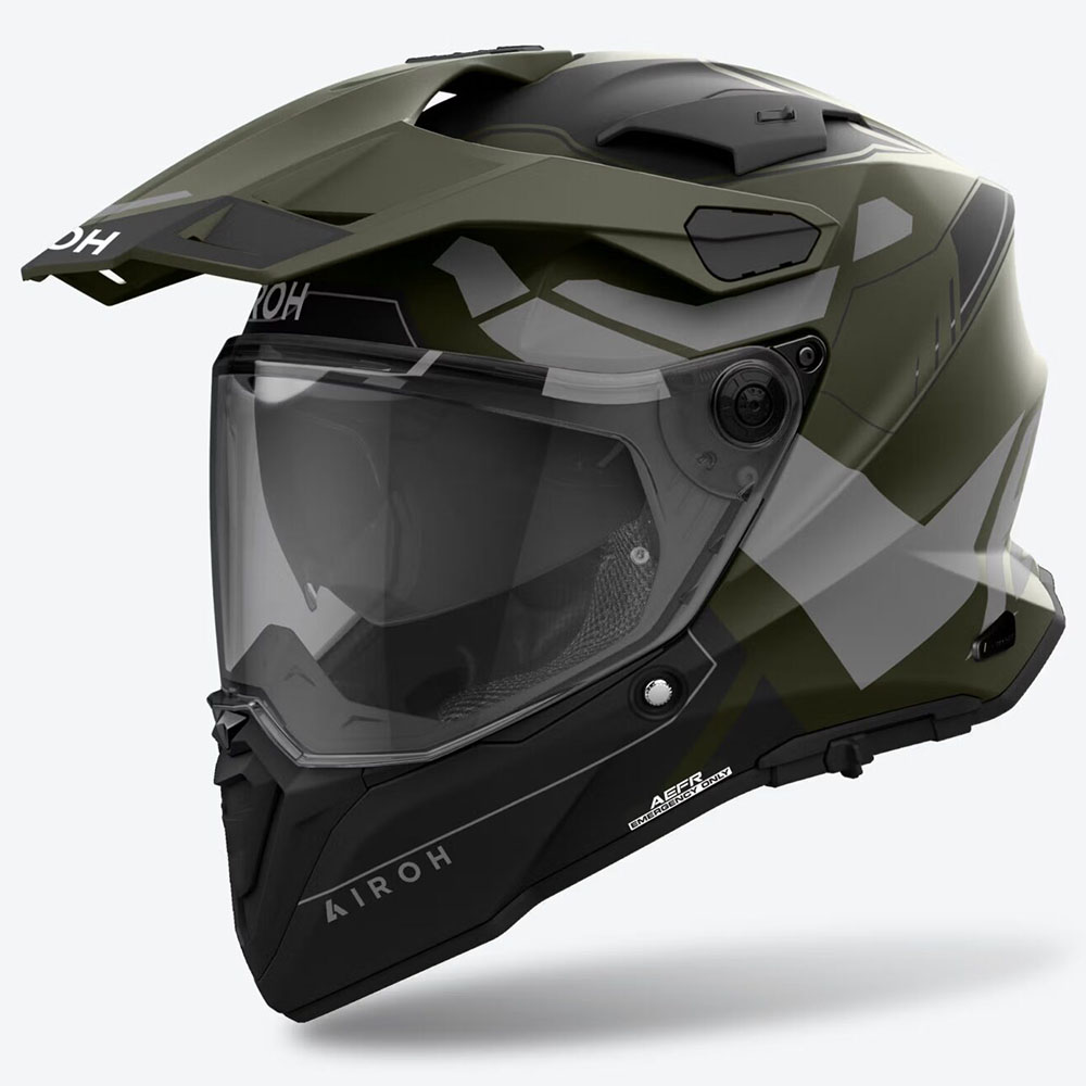 Airoh Commander 2 Reveal  Military Green Matt шлем для приключений и мототуризма