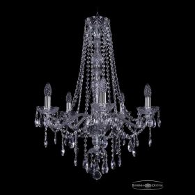 Люстра Хрустальная BOHЕMIА IVЕLЕ CRYSTAL 1415/5/200/H-75 NI Никель, Стекло / Богемия Ивеле Кристалл
