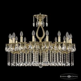 Люстра Бронзовая BOHEMIA IVELЕ CRYSTAL 72302/16/300 A GB Золото Черненое, Латунь / Богемия Ивеле Кристалл