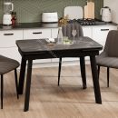 Стол обеденный «Джойс» Тип 1 Черный муар, Керамика матовая черный мрамор