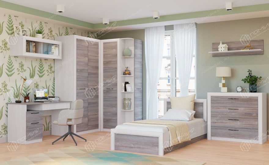 Композиция №2 Ясень Анкор светлый - Дуб Клабхаус серый