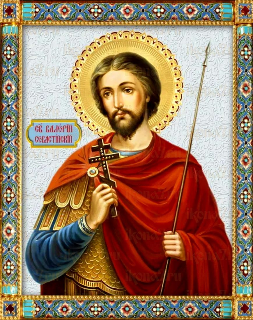Рукописная икона Валерий Севастийский на липовой доске (ктг9-22099)