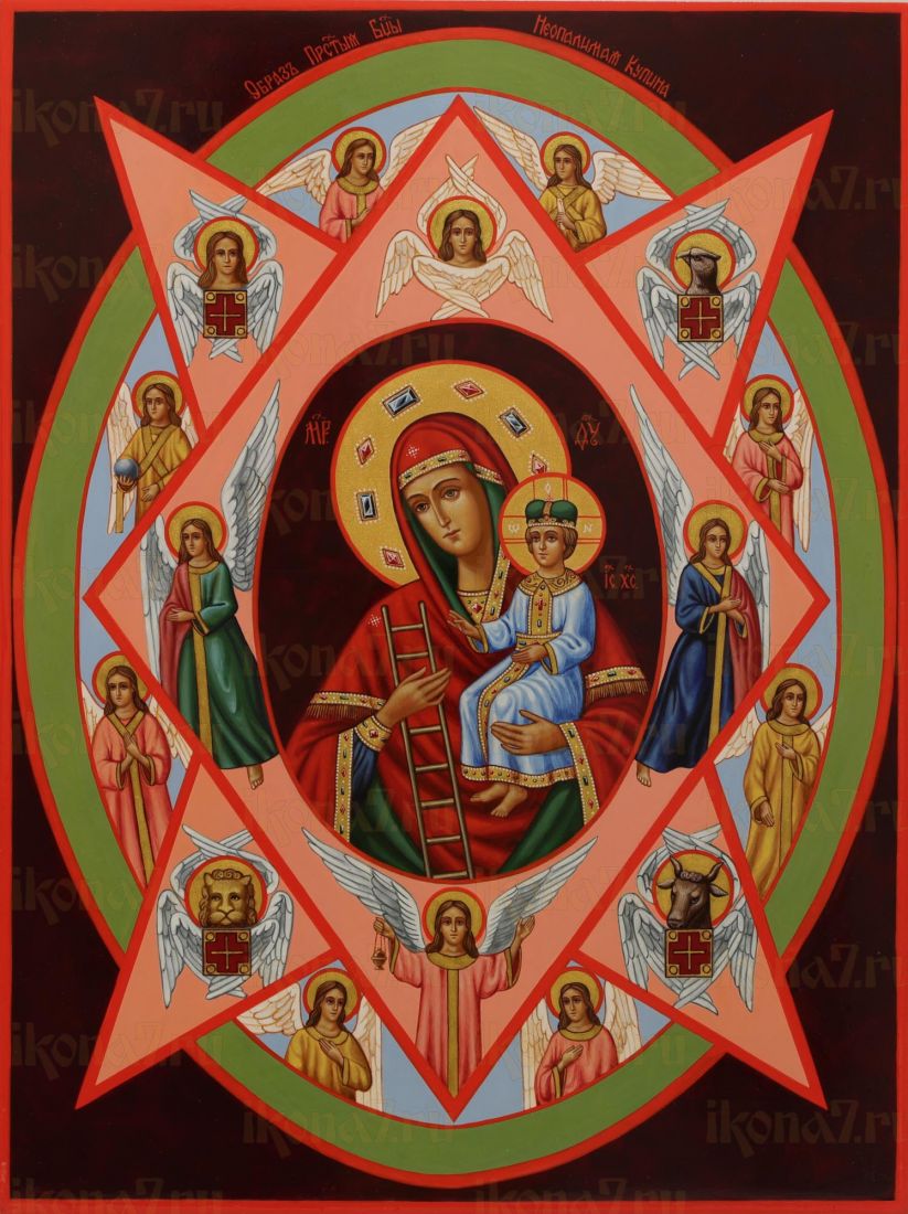 Неопалимая купина икона Божией Матери (UV-печать)(10439)