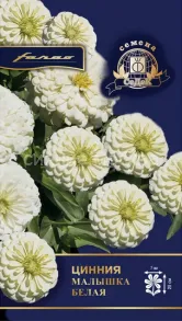 Цинния Малышка белая, 5 г (СеДеК)