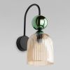 Настенный светильник со стеклянным плафоном TK Lighting 11143 / настенный светильник /Sophia Green Cognac