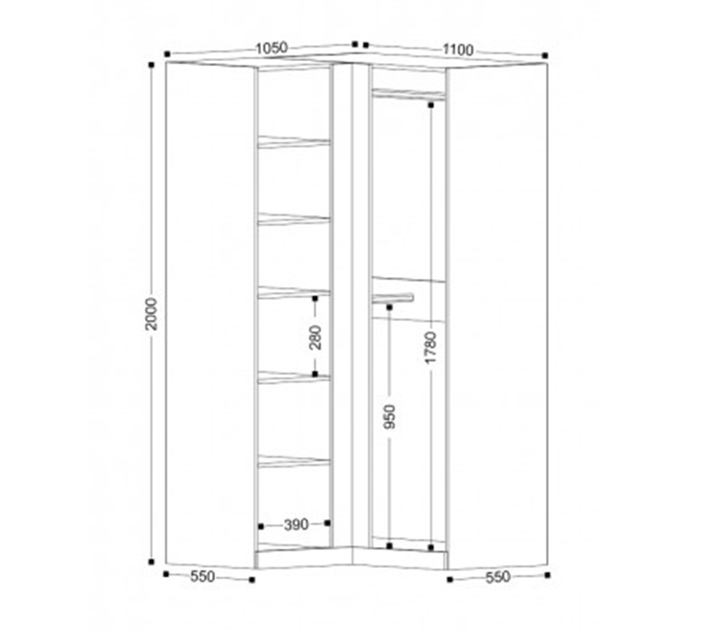 Николь-27 Шкаф угловой
