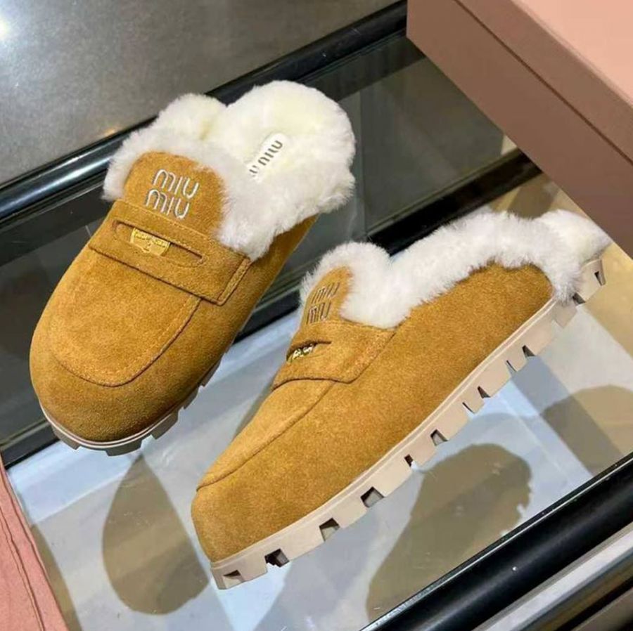 Мюли MIU MIU с мехом Premium