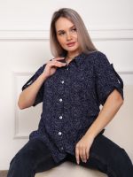 Рубашка женская арт. 5005 [синяя роза]