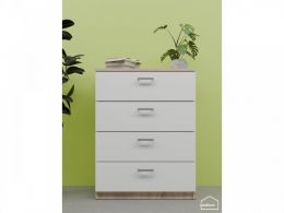 Комод Anna K216 (ш670*г360*в874мм) Дуб Сонома Светлый/Белый