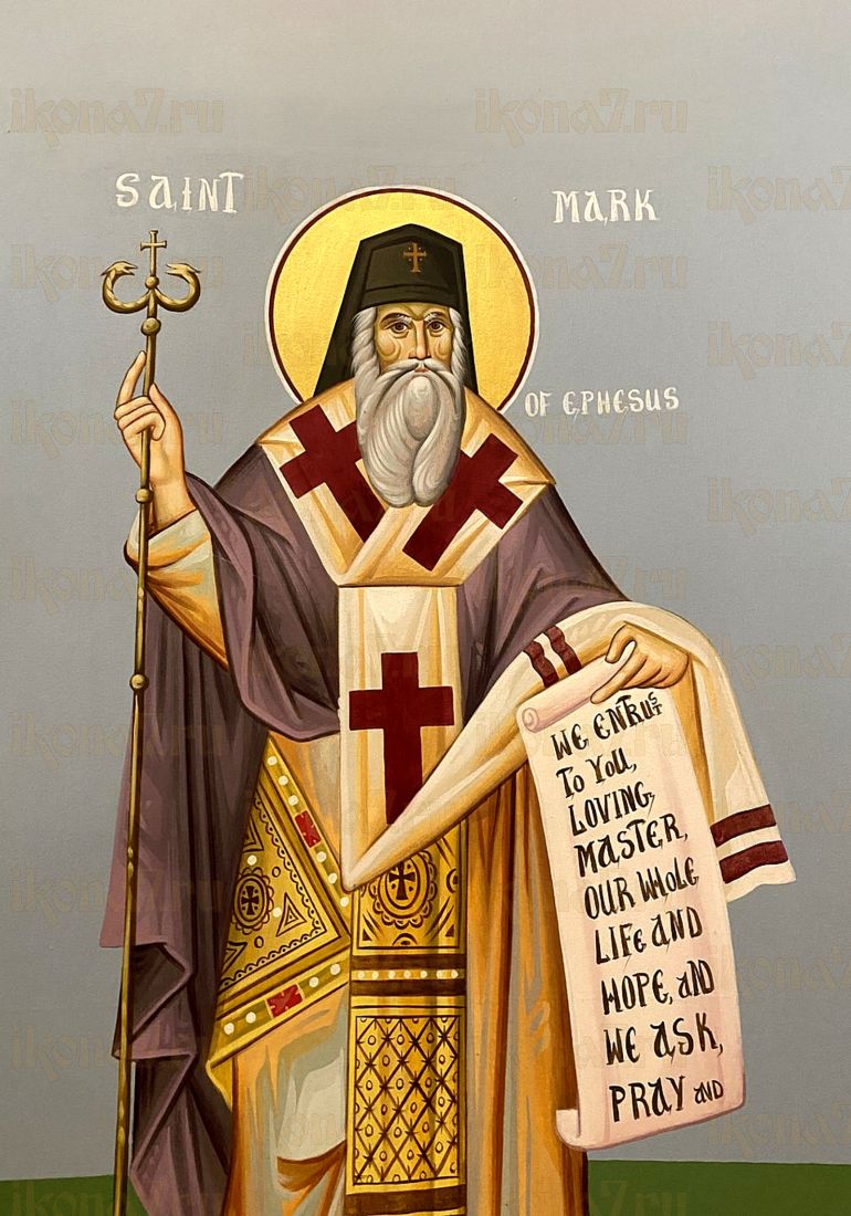 Икона Марк Ефесский (Печать на холсте на деревяной основе 2-3см)(20073)