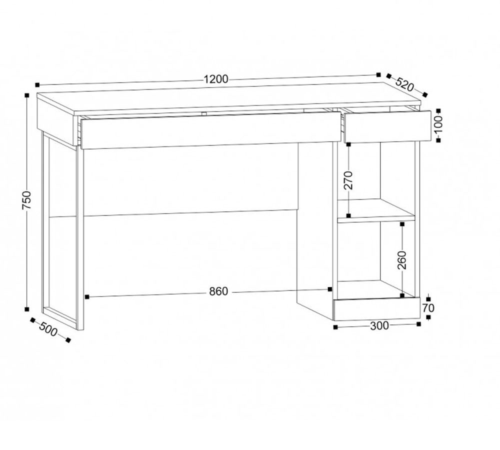 Николь-41 стол письменный