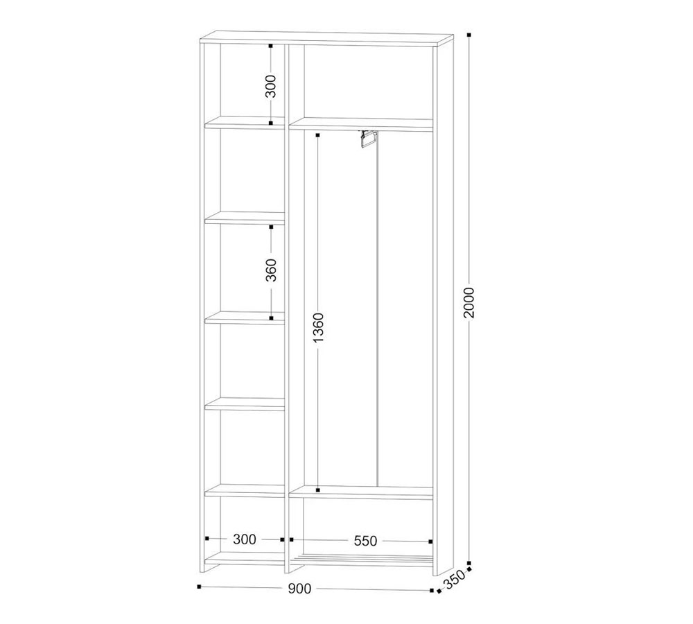 Ольга ЛОФТ 33 шкаф 3 ств.