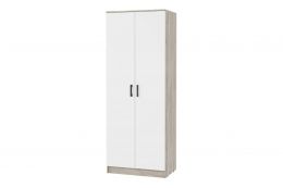 РОНДА ШК-20 Шкаф 2х ств. (без зеркал) (ш800*г520*в2120мм), дуб крафт серый/белый