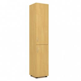 Шкаф узкий с двумя дверями У.П-2Д (ш350*г366*в1788мм) Бук светлый
