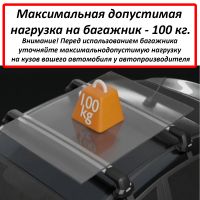 Багажник на крышу Chevrolet Cruze hatchback (2011-2015), Lux City (без выступов), с замком, черные крыловидные дуги
