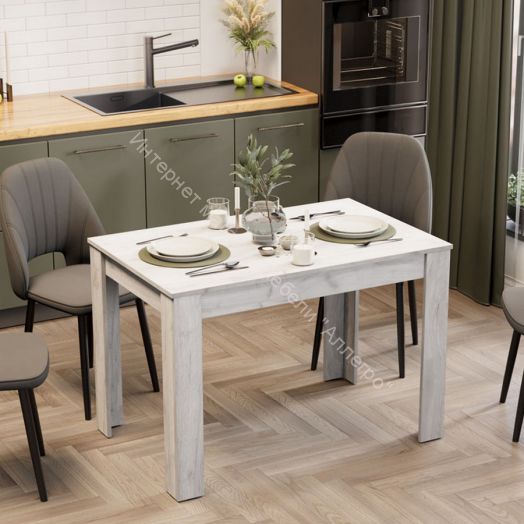 Стол обеденный «Ганновер» тип 1 Дуб Крафт белый