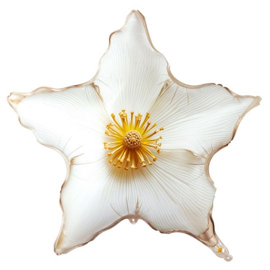 Глэм серия цветок большой белый фигурный шар фольгированны с гелием