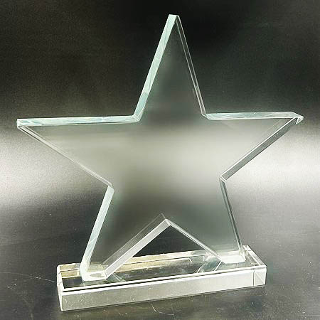 Приз Стеклянная звезда на постаменте (19 см)