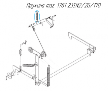 Пружина maz-1781 23SN2/20/170 (взамен каталожной позиции Z-562 000.000.054)