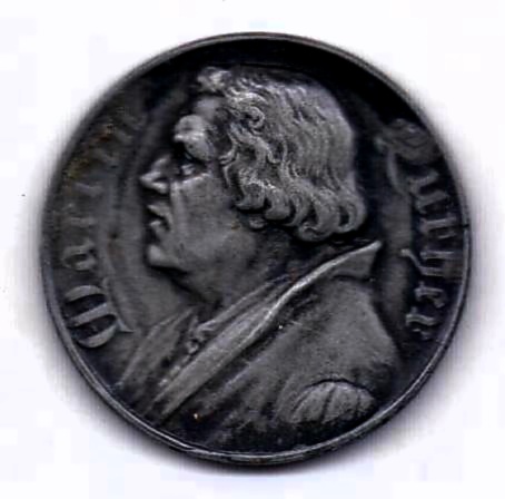 медаль 1917 Мартин Лютер AUNC 400-летие Реформации 1517 Германия Редкость