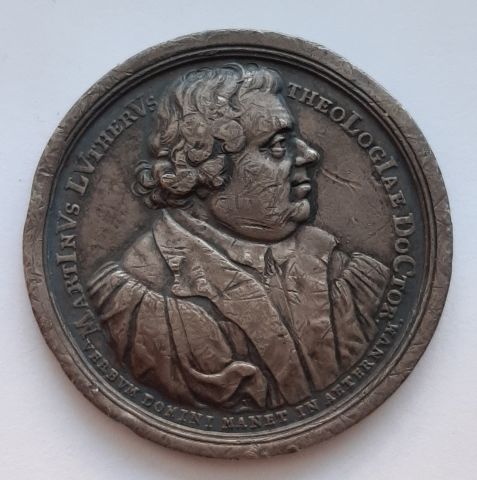 1 талер медаль 1717 Нюрнберг Мартин Лютер 44 мм Серебро Иерусалим