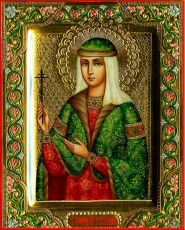 Рукописная икона София Слуцкая на липовой доске (ктг9-22394)