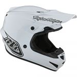 Troy Lee Designs SE4 Polyacrylite MIPS Mono White шлем для мотокросса и эндуро
