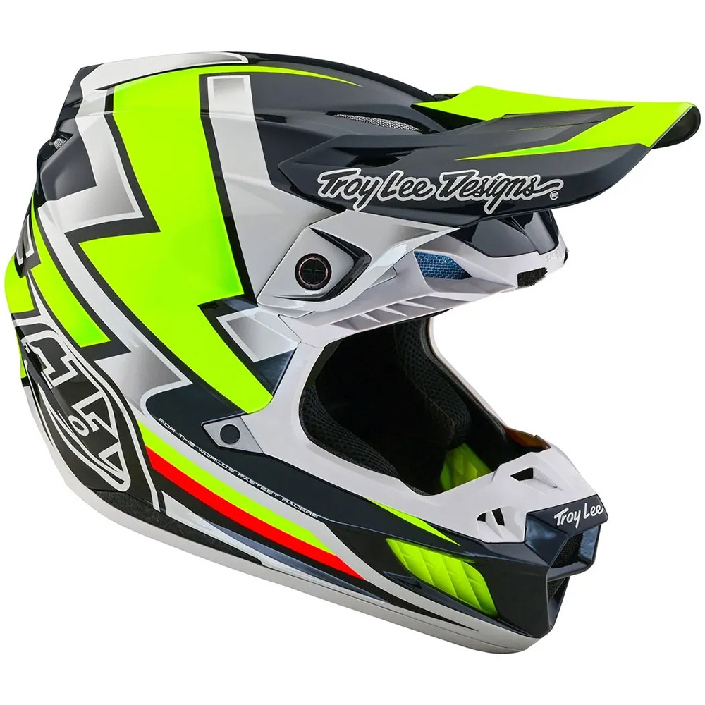 Troy Lee Designs SE5 Composite MIPS Ever Gray/Yellow шлем для мотокросса и эндуро