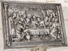 Икона ручной работы Тайная Вечеря 73*50см (Барельеф)(с подписью на русском)(Эксклюзив)