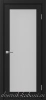 Межкомнатная дверь ТУРИН 501.2 ЭКО-шпон цвет - Антрацит, стекло - Мателюкс
